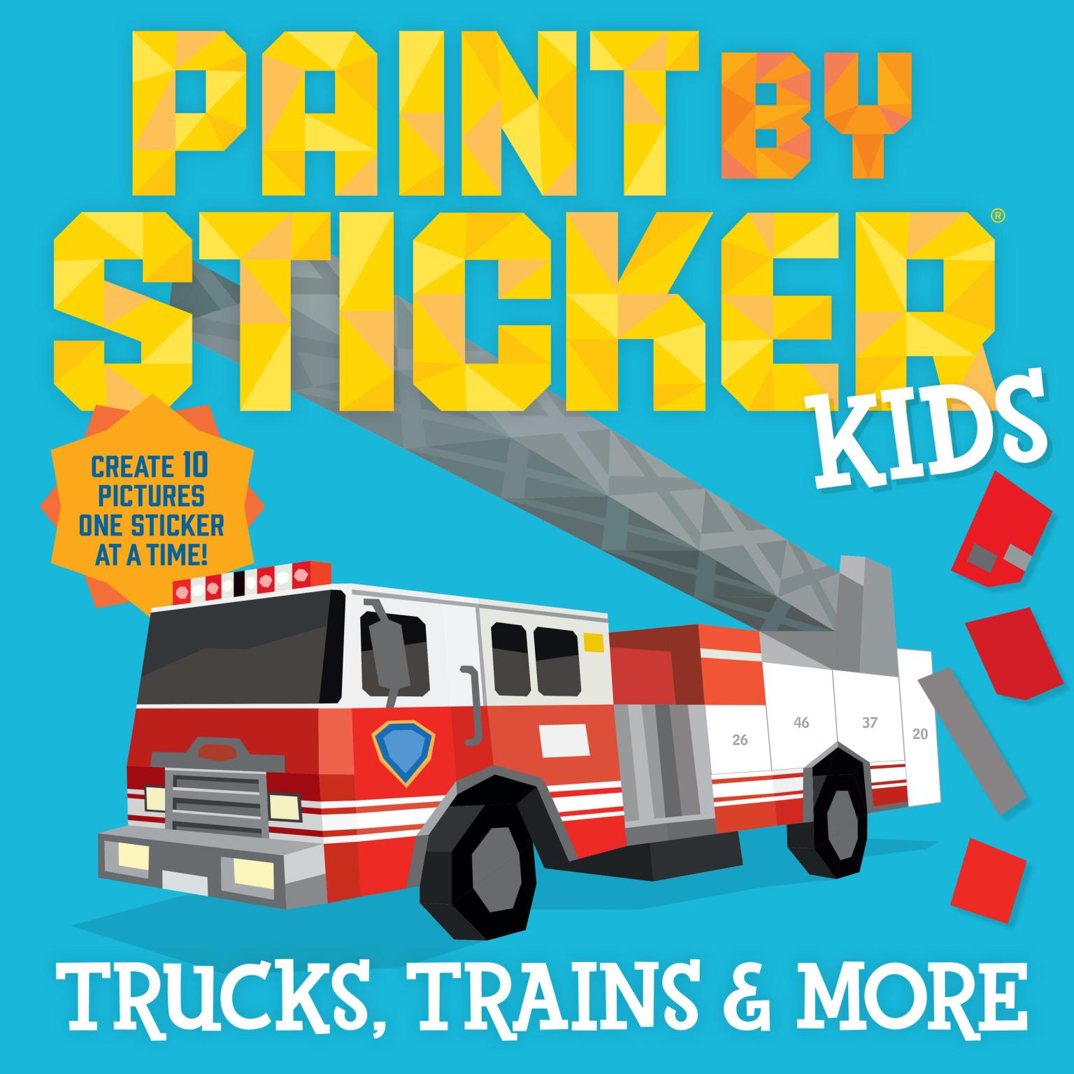 Paint By Sticker Kids - Trucks, Trains & More