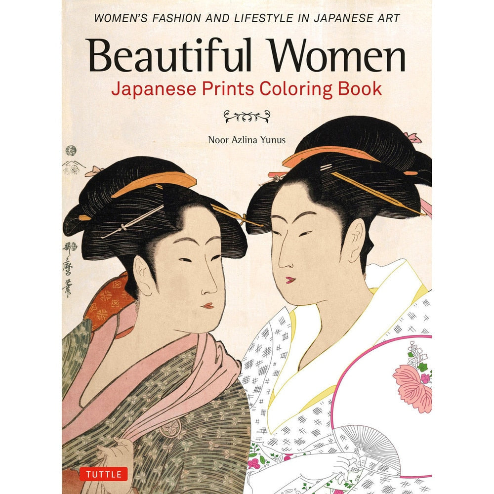 Beautiful Women Japanese Prints Coloring Book