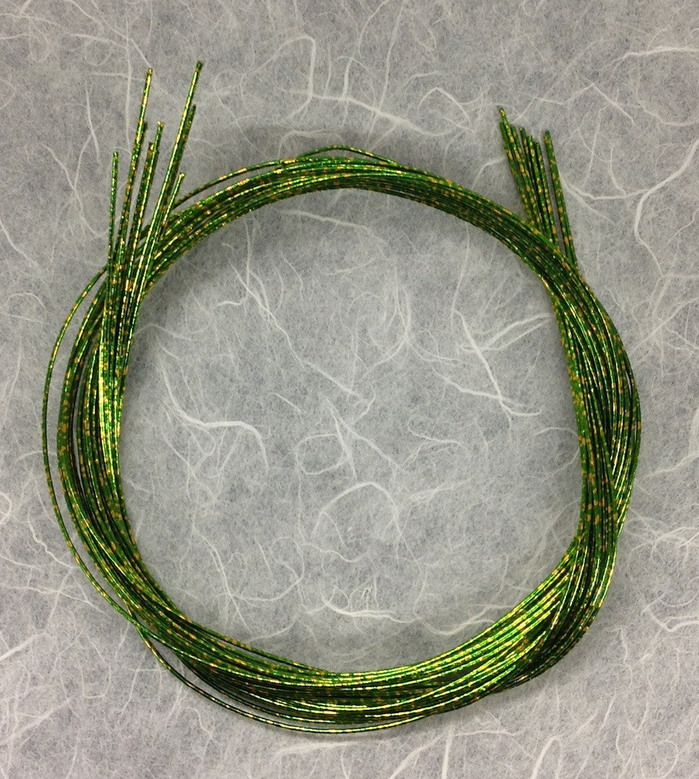 Mizuhiki - Green Speckles on Gold Foil