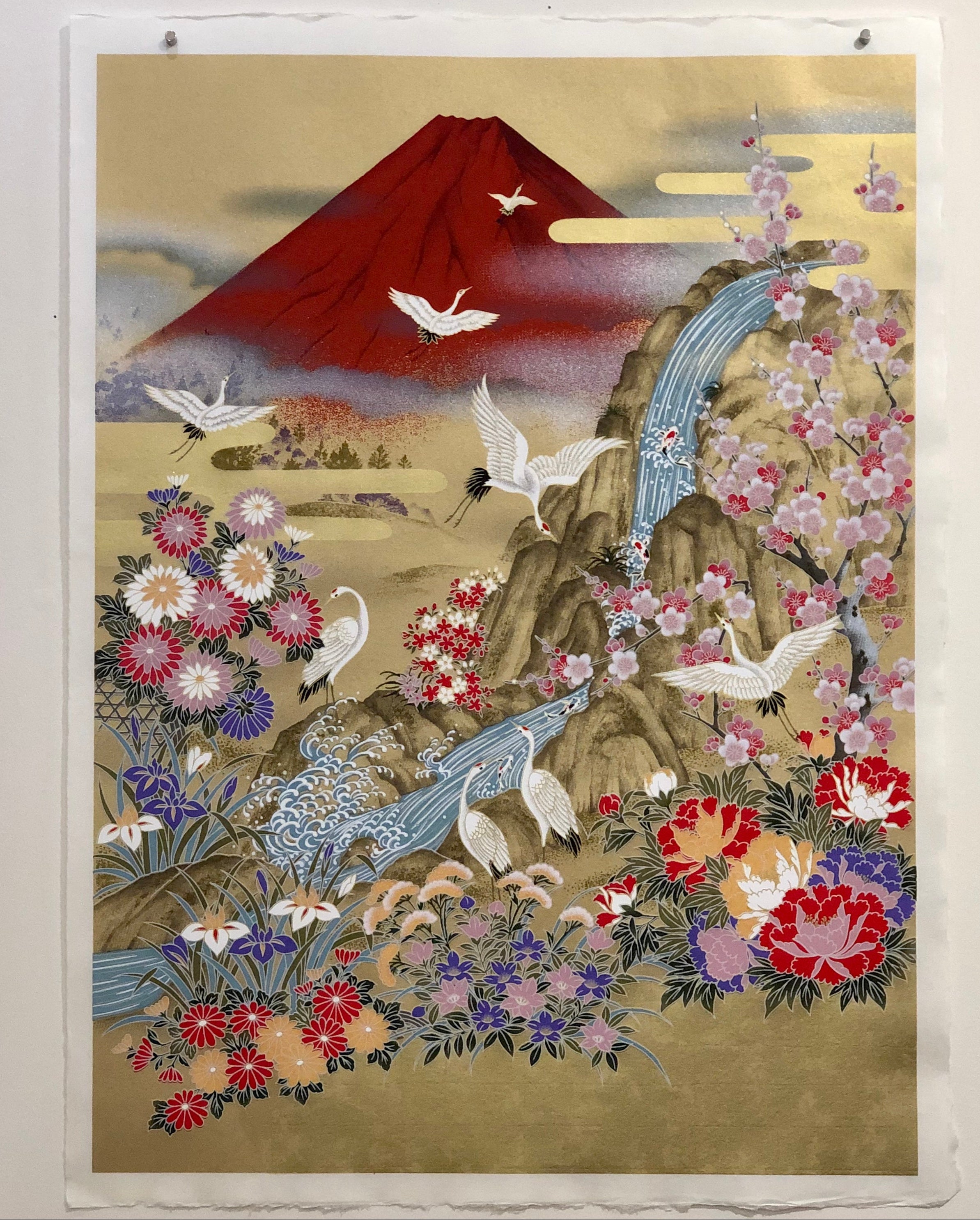 Tsuru Waterfall Print