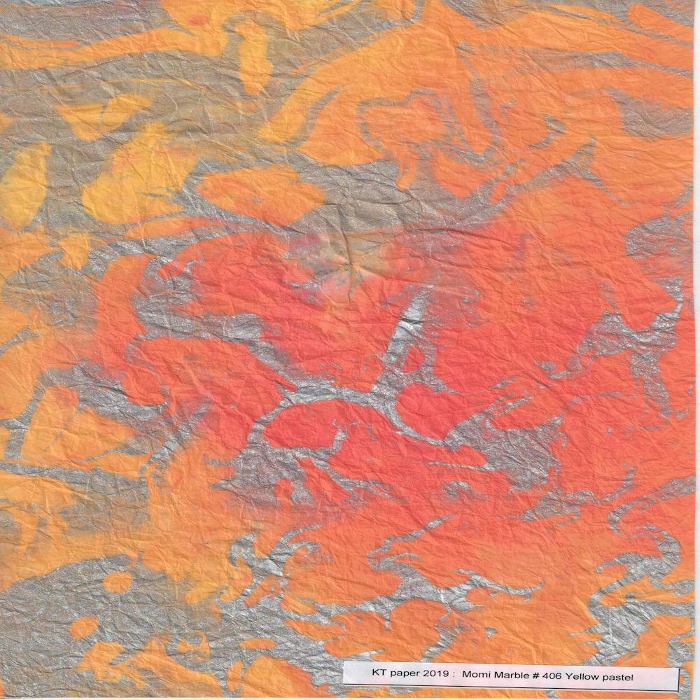 Marbled Momigami - Yellow Pastel