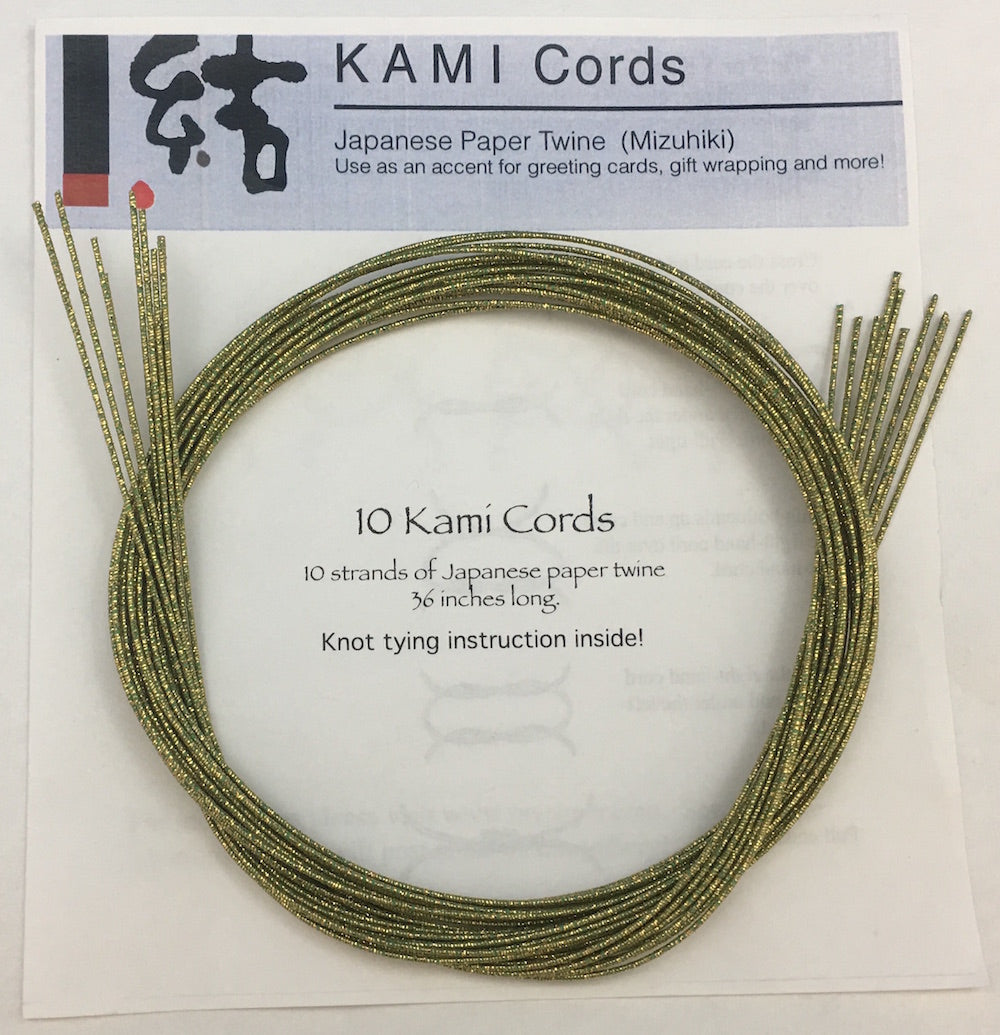 Mizuhiki - Olive Gold Silk