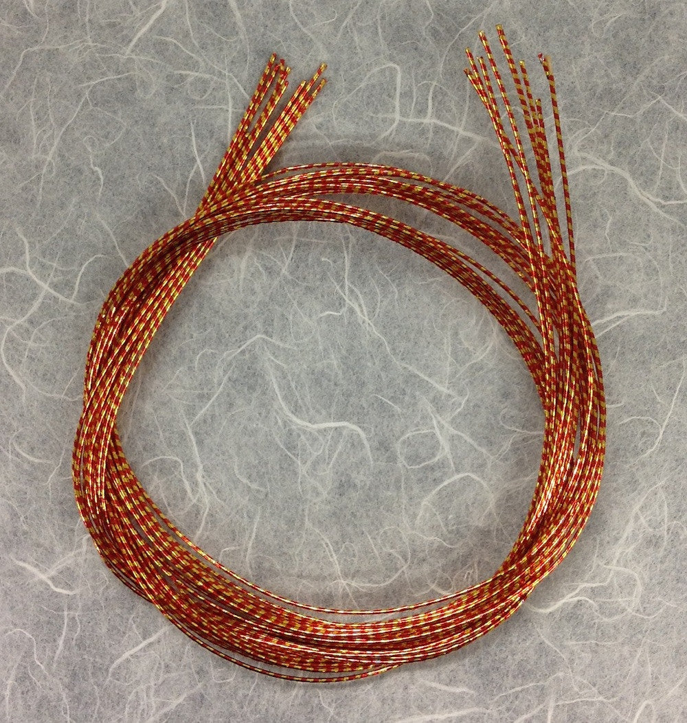 Mizuhiki - Red Stripe on Gold Foil