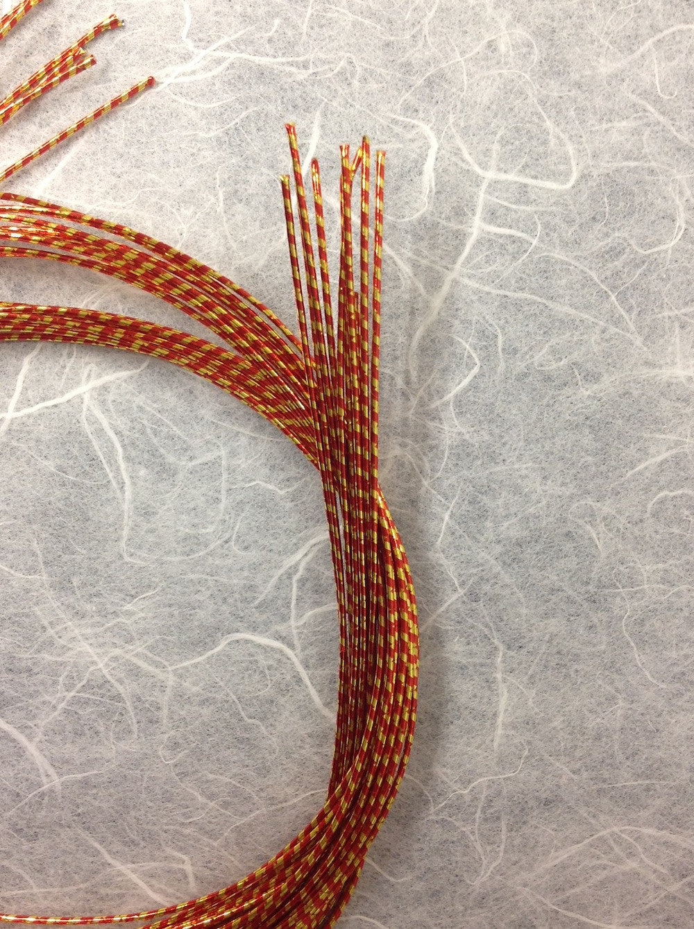 Mizuhiki - Red Stripe on Gold Foil