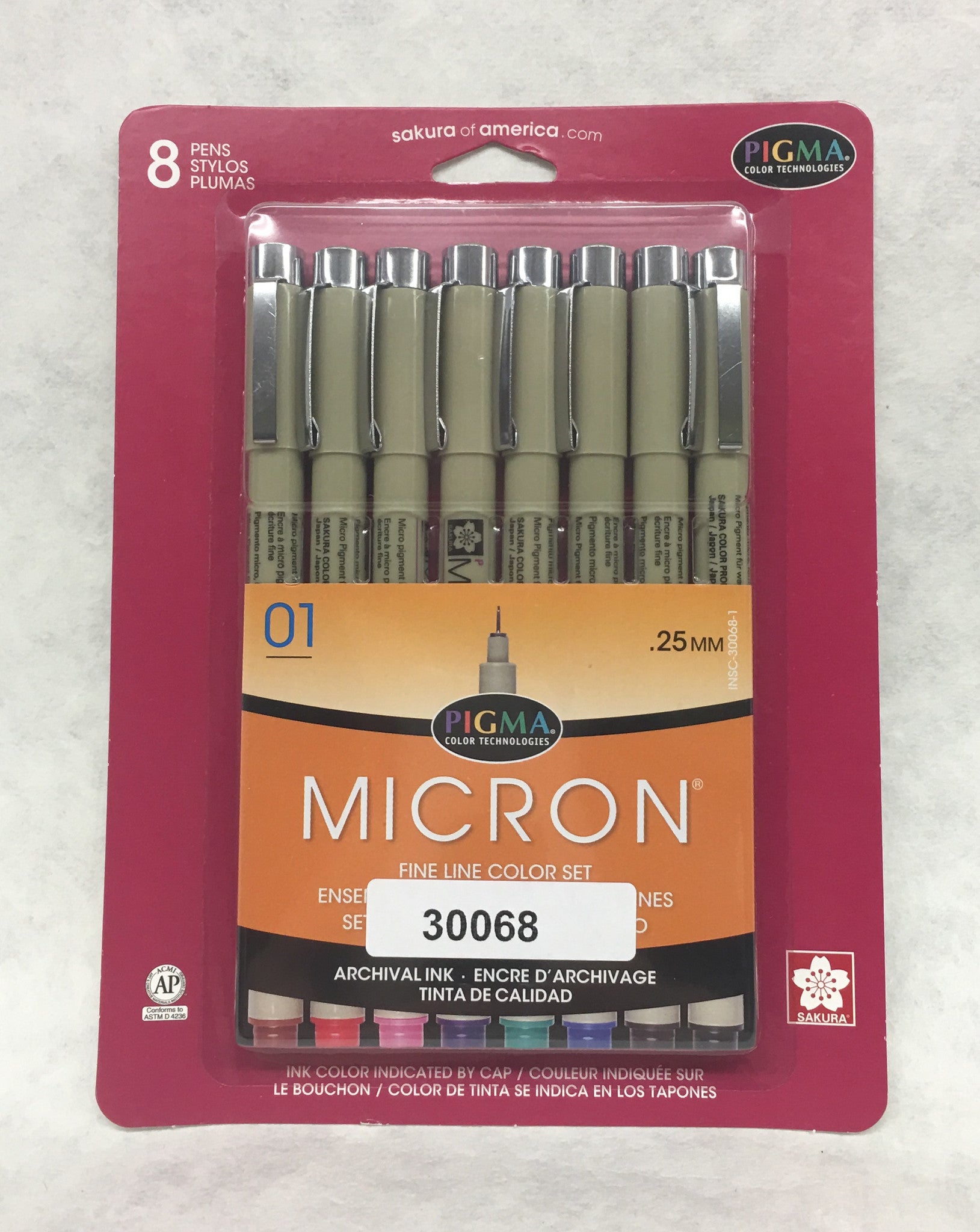 Pigma Micron 01 Assortment 8 Pack