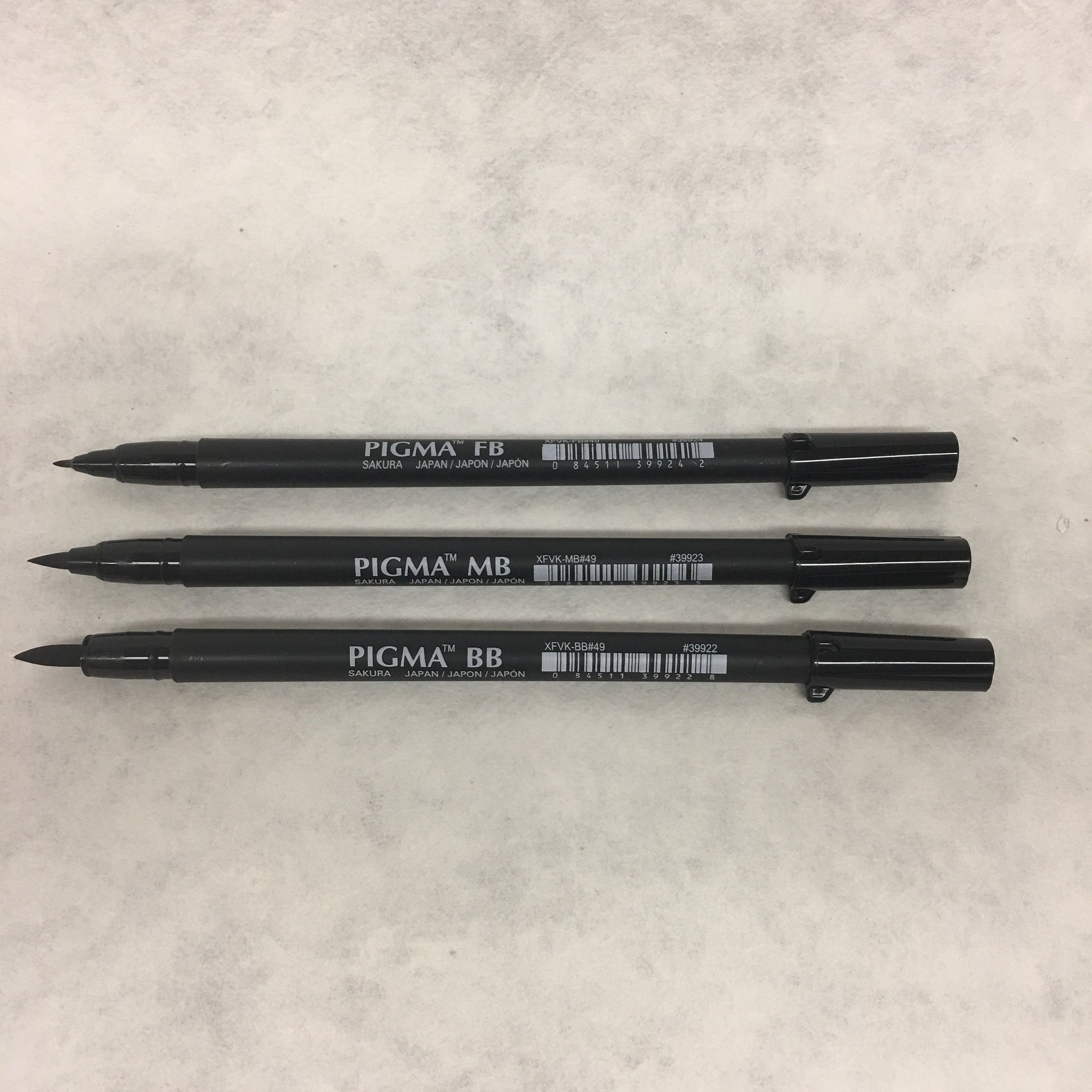 Pigma professional black brush pen with flexible nib for calligraphy and illustration